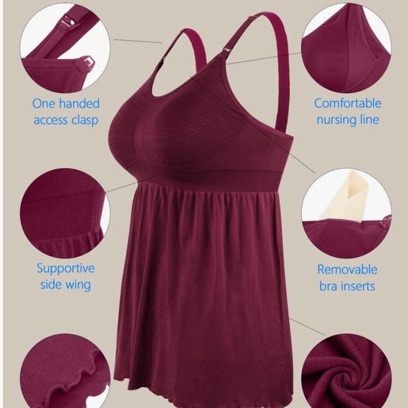 NWOT 3 Maternity Nursing Tank Tops, Size 3XL - Picture 2 of 11